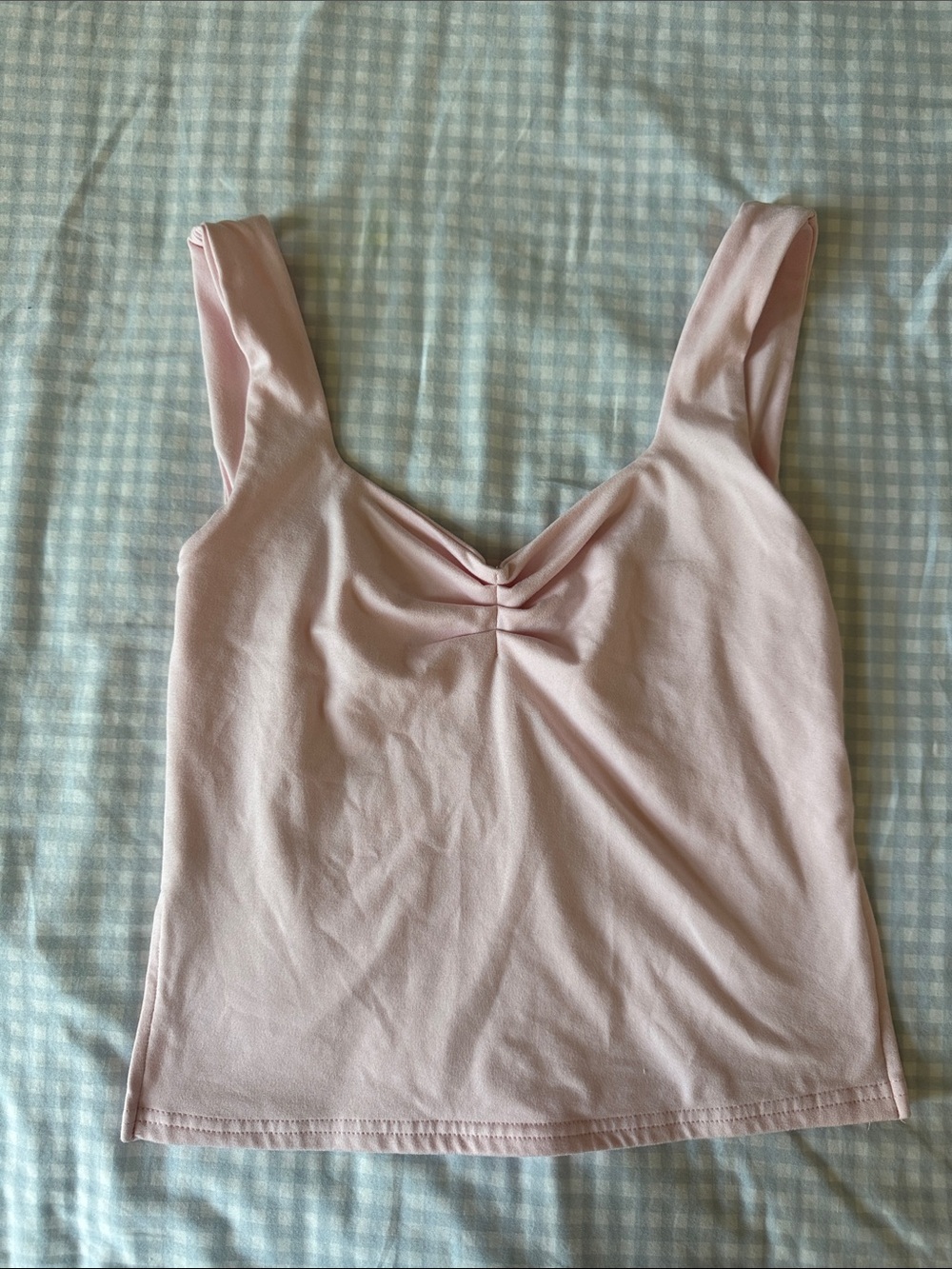 Princess Polly Pale Pink Ruched V-Neck Tank